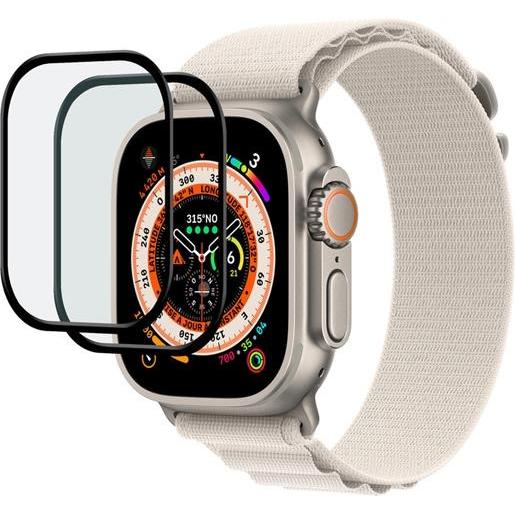 EKO 2er-Pack Displayschutzfolie für Apple Watch Ultra 49mm aus gehärtetem Glas, Smartwatch Schutzfolie, Transparent