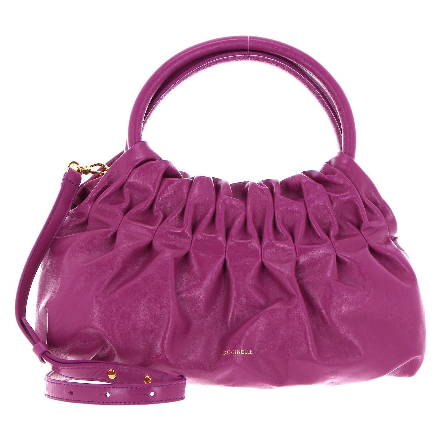 Coccinelle, Damen, Handtasche, Croisette Rock Handbag Craquele' Leather, Violett