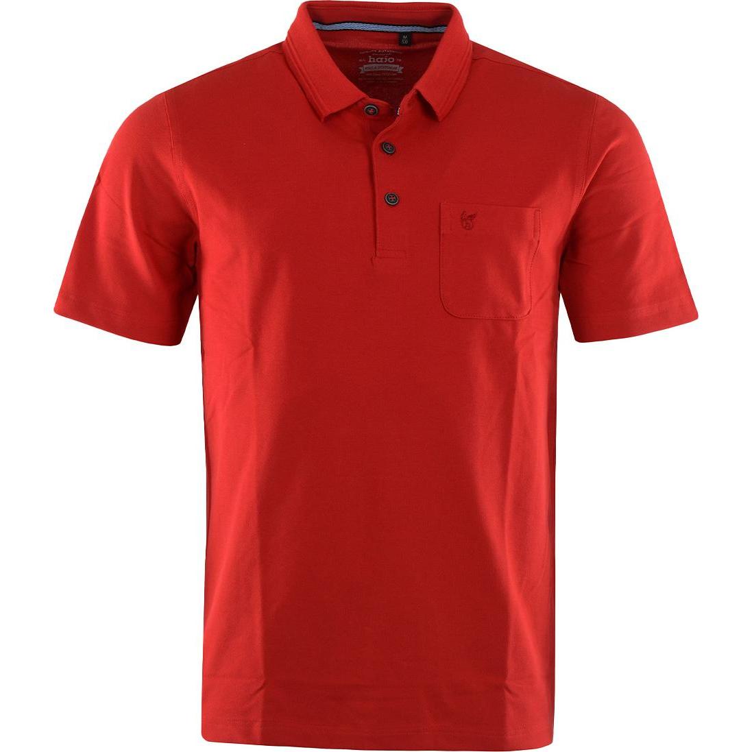 Hajo, Herren, Shirt, Pique Poloshirt, Rot, (58)