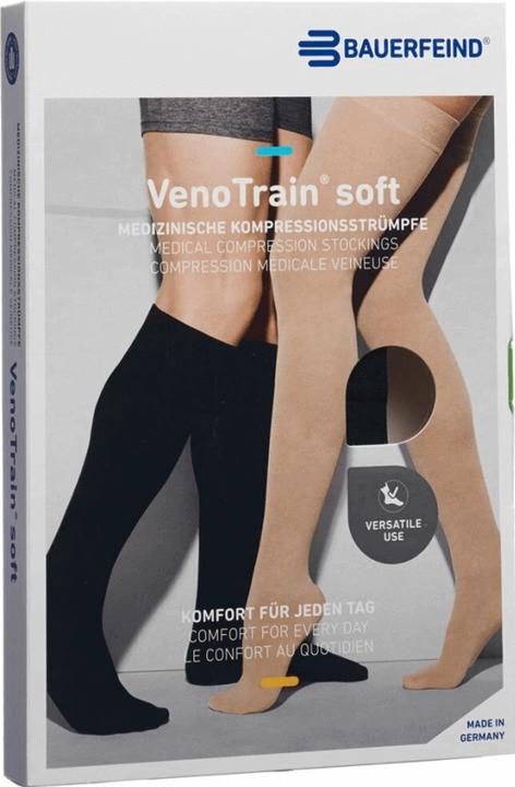 Produktbild Veno Train SOFT AG KKL2 normal/short Haftband Mikronoppe geschlossene Fussspitze schwarz (S)