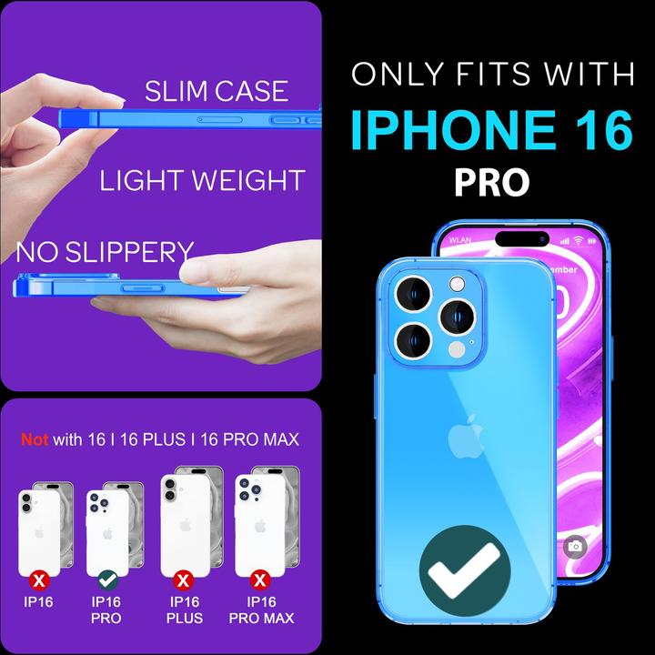 Image du produit Nalia Transparent Transparent Neon Silicone Cover (Apple iPhone 16 Pro)
