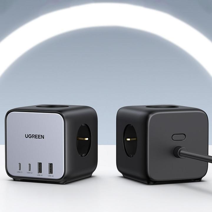 Actual product image Ugreen Cube CD268 (3 x, USB-A, USB-C, CEE 7/4, 1.80 m)