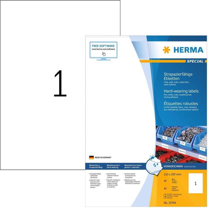 Actual product image HERMA Weatherproof labels A4