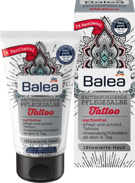 Produktbild dm Balea Tattoopflege Hautberuhigende Pflegesalbe (50 ml)