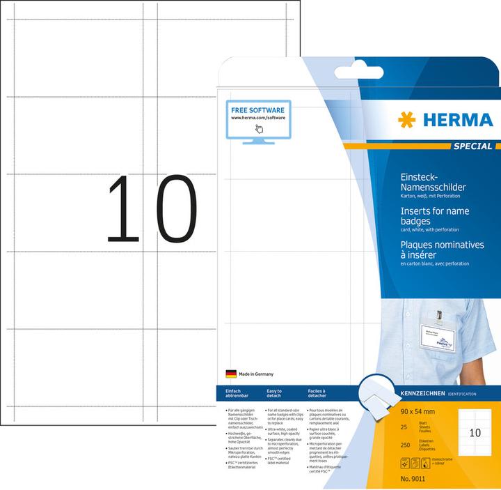 Produktbild HERMA Namensschilder A4
