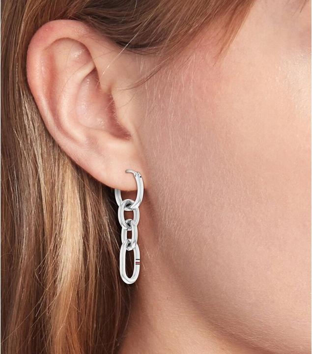 Immagine prodotto Tommy Hilfiger Orecchini moderni in acciaio con catena a contrasto 2780787