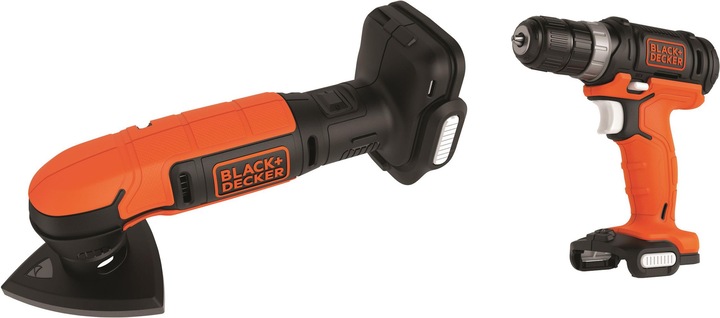 Image du produit Black & Decker Black+Decker Perceuse sans fil 2K + Ponceuse sans fil (Plateau de ponçage triangulaire)