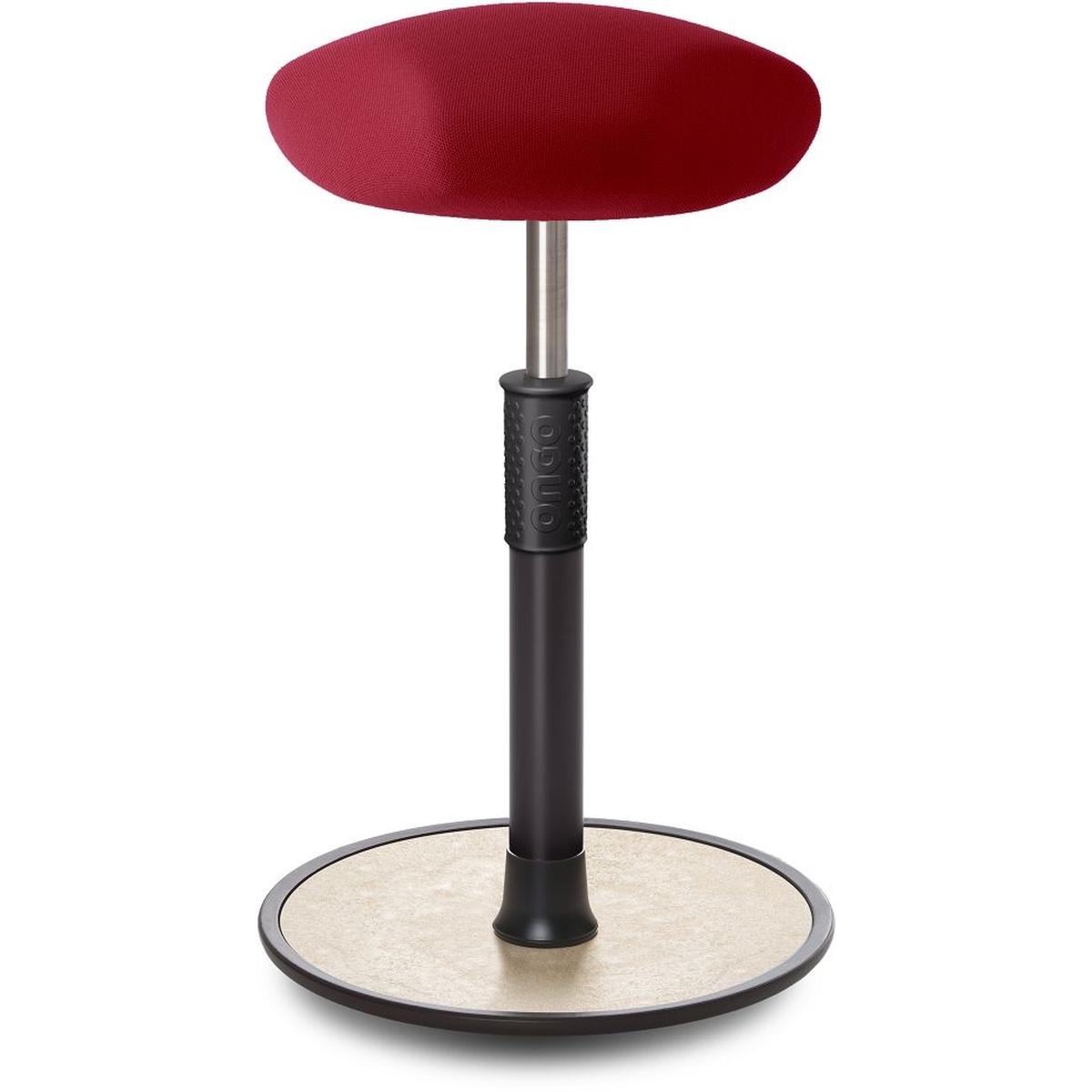 Ongo, Bürostuhl, Sitz- Stehhocker Free Tall Triangel Gestrick Dunkelrot schwarz /cremeweiss