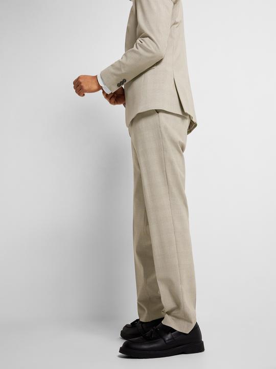 Actual product image Selected Slim fit checked suit trousers (56)
