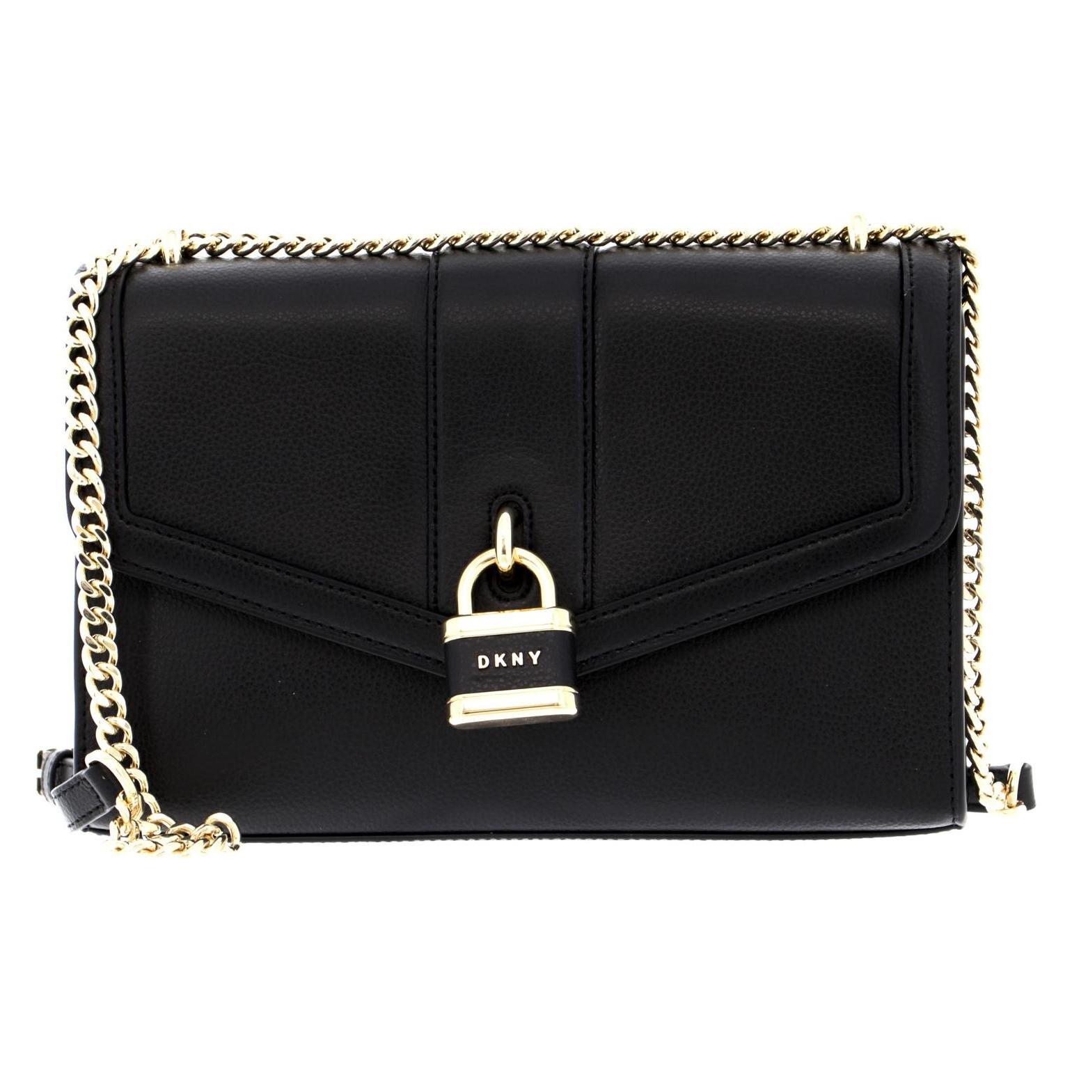 Dkny, Damen, Handtasche, Ella Shoulder Bag With Flap, Schwarz