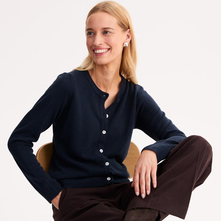 Produktbild Anne Weyburn Angenehm weiche Strickjacke mit Rundhalsausschnitt (L)