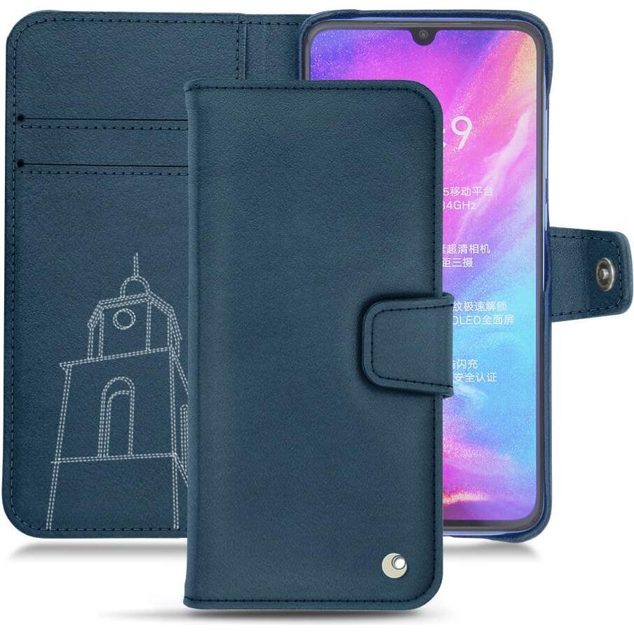 Noreve Lederschutzhülle Wallet (Xiaomi Mi 9), Smartphone Hülle, Blau