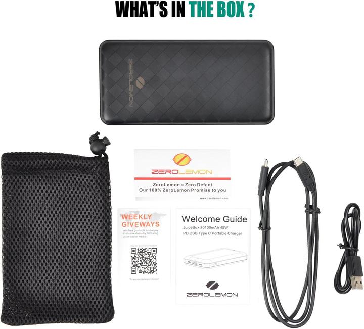 Actual product image ZeroLemon JuiceBox (20100 mAh, 45 W, 74.37 Wh)