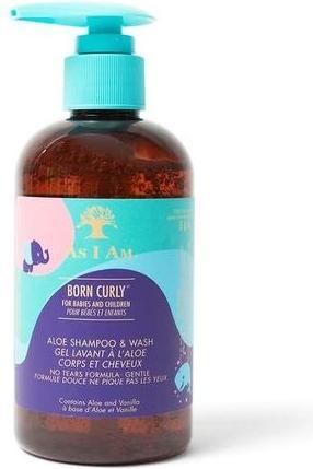 As I Am Born Curly Aloe Shampoo & Waschmittel 240ml/8oz (240 ml, Flüssiges Shampoo)