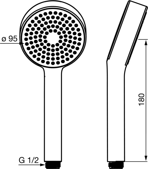 Produktbild Hansa Hansabasicjet Handbrause, Anti-Kalk-Technik, Durchmesser 95 mm, 1-strahlig, Eco-Durchfluss, 44 (1 Strahlarten, 9 l/min)