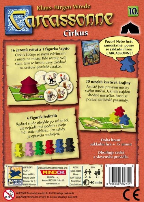 Produktbild Mindok Carcassonne: Zirkus (10. Erweiterung) (2 - 4 Spieler)