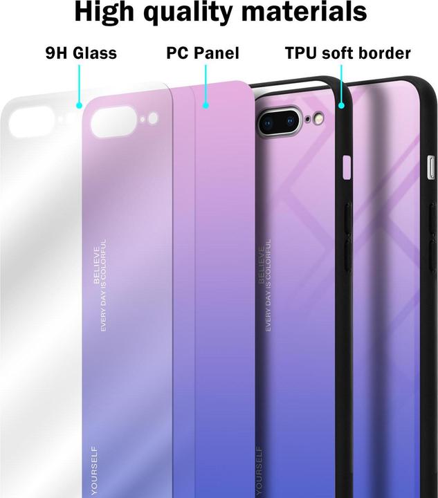 Actual product image Cadorabo TPU 2 colors glass cover (Apple iPhone 7 Plus, Apple iPhone 7s Plus)