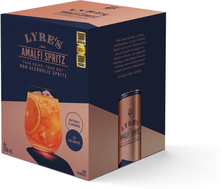 Actual product image Lyre's Amalfi Spritz (4 x 250 ml)