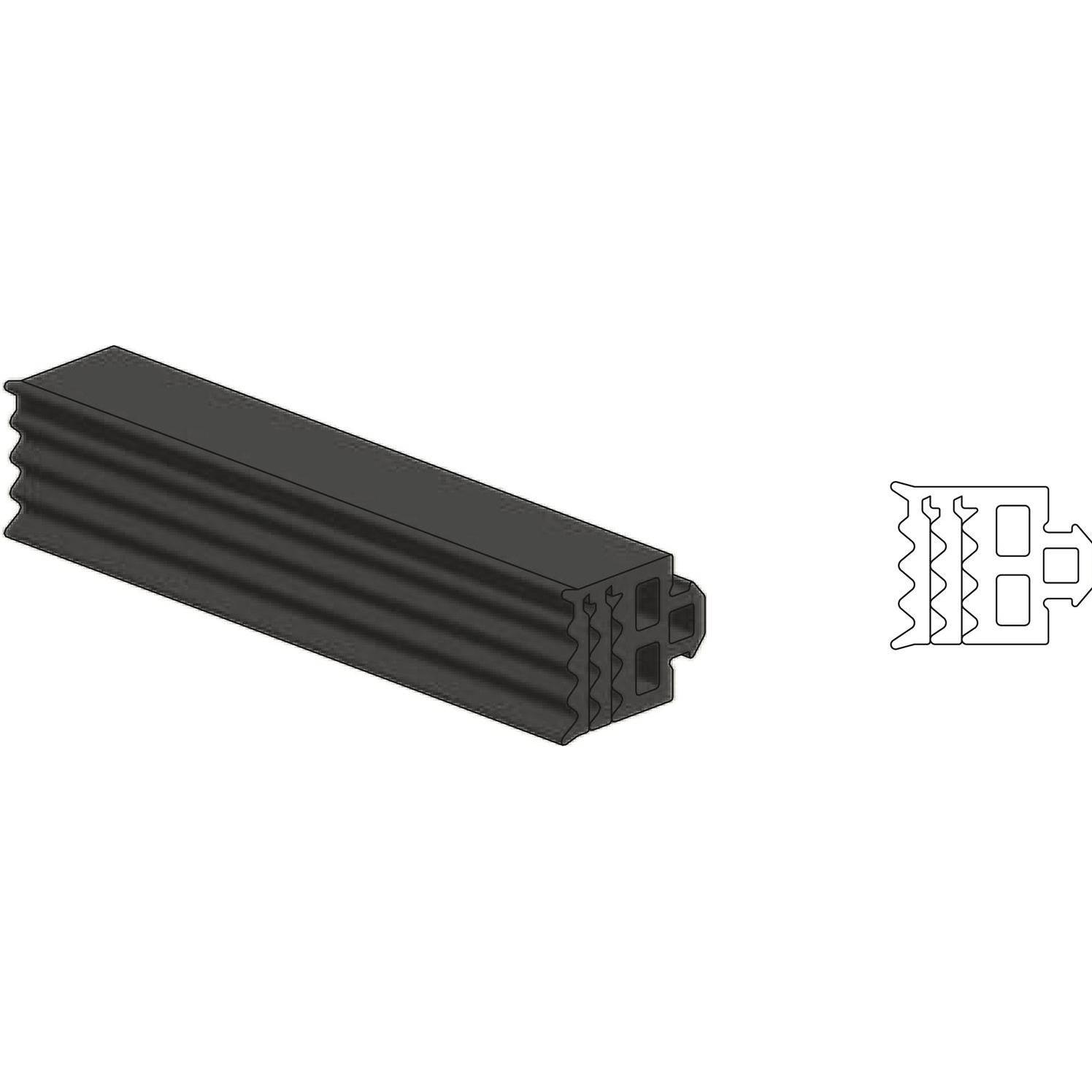 Längle Glas-System, Möbelausstattung, Längle Basisprofil Dichtung Anschlaggummi für 8/10/12 mm Glas Kunststoff grau (1 S...