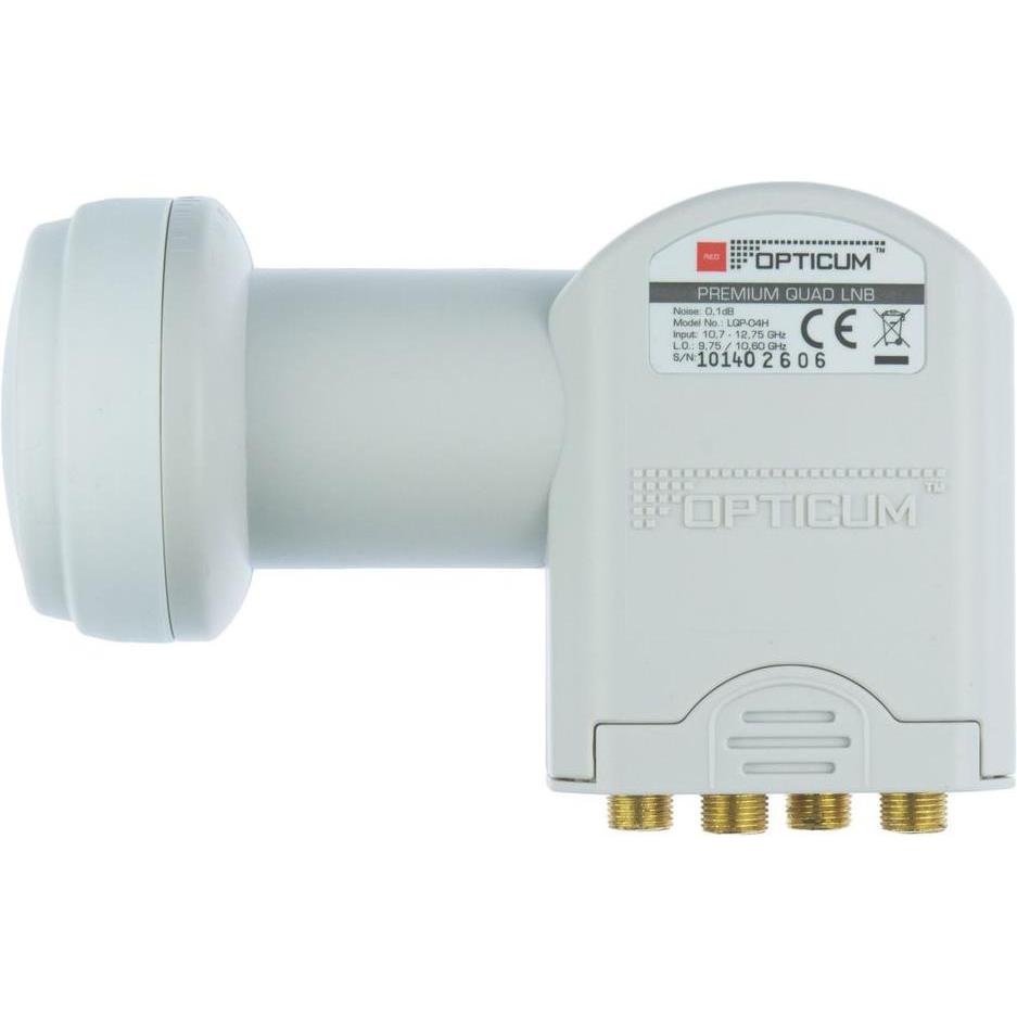 Opticum LQP-04H (Quad LNB, 40mm), LNB, Weiss