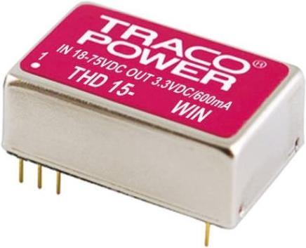 Produktbild TracoPower DC/DC-Wandler +/-12VDC 625mA 15W