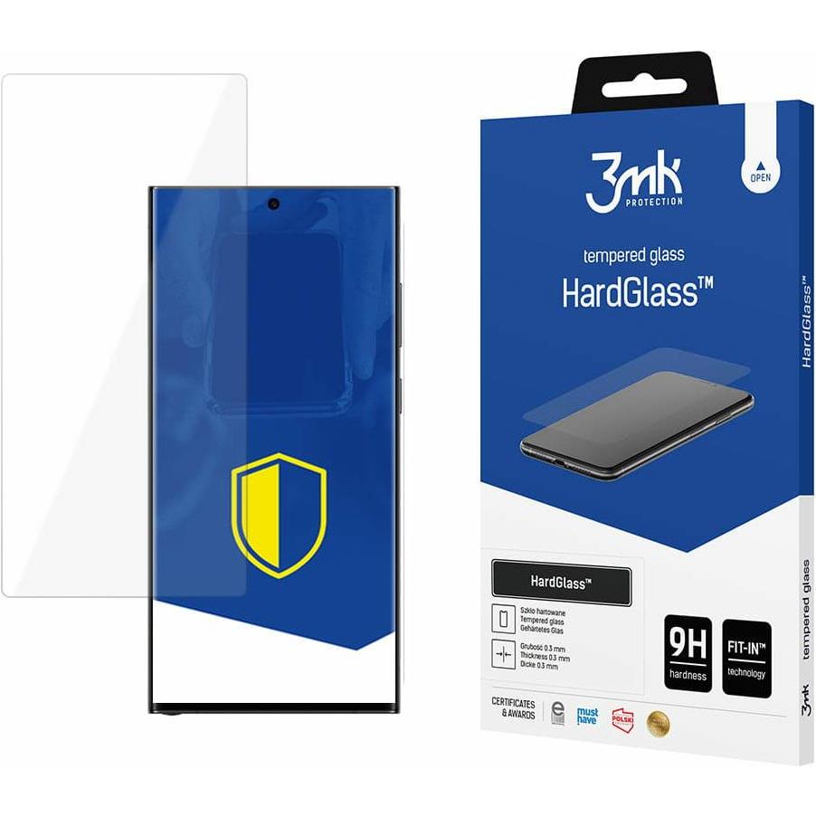 3MK HardGlass (1 Stück, Samsung Galaxy S24 Ultra), Smartphone Schutzfolie, Transparent