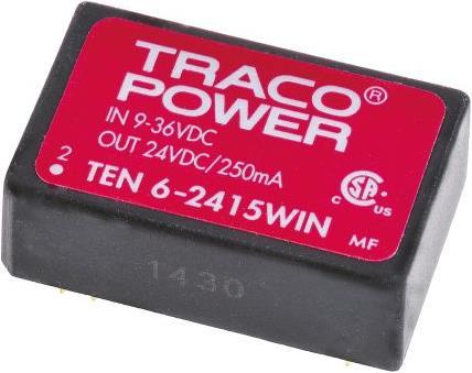Produktbild TracoPower DC/DC converter,9-36Vin,24Vout 0.25A,6W