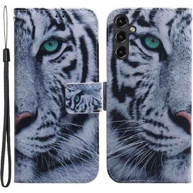 MU Style Leder Bookcover Image Series (Samsung Galaxy A14 5G, Samsung Galaxy A14), Smartphone Hülle, Mehrfarbig
