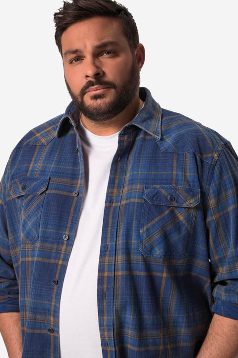 Image du produit John F. Gee Chemise à carreaux à manches longues, coupe Modern Fit et col kent - jusqu'au 8 XL (L)