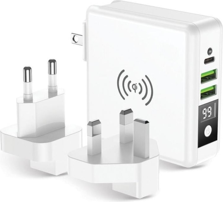 Immagine prodotto Forcell Set da viaggio 4in1 da 15W, caricatore da parete USB-C wireless e power bank da 8000 mAh (8000 mAh, 15 W)