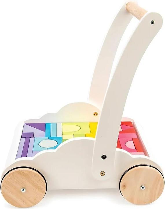 Actual product image Le Toy Van Baby walker with blocks in rainbow colours