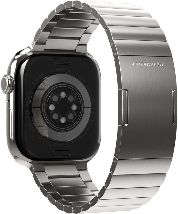 Actual product image Vonmählen Edelstahl Gliederarmband Pro für Apple Watch 44/45/46/49mm, wüstensand (Stainless steel, Stainless steel)