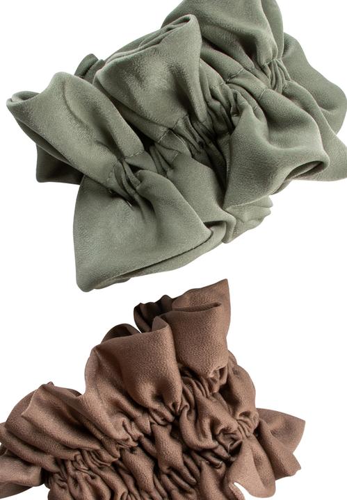 Image du produit Trisa Fashion Scrunchy marron-vert (Élastiques à cheveux)
