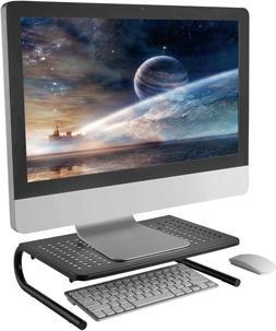 Produktbild Powerton Monitorständer, Tastaturplatz, schwarz, Metall