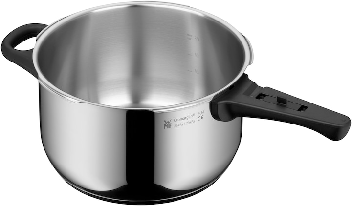 Produktbild WMF Schnellkochtopf Unterteil 4,5l ohne Deckel Perfect Induktion Edelstahl 18/10 (22 cm, Dampfkochtopf, Edelstahl)