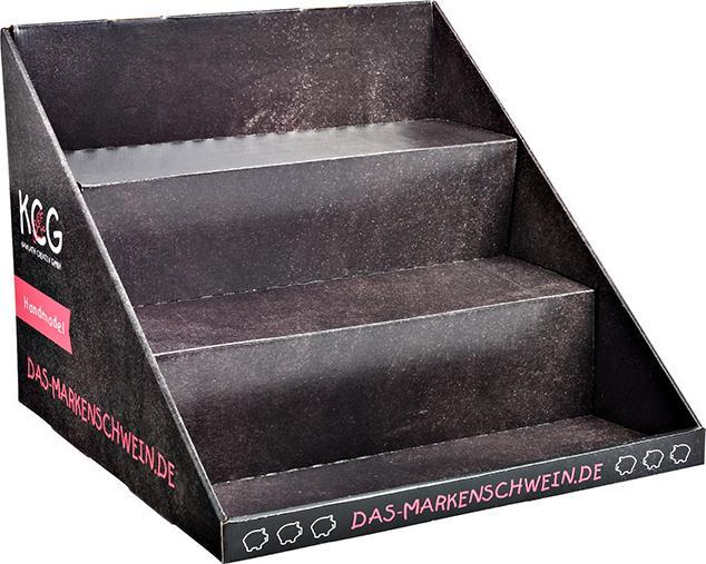 Produktbild G. Wurm KCG Thekendisplay aus Pappe weiss (B/H/T) 40x40x32cm für 12 Kleinschweine