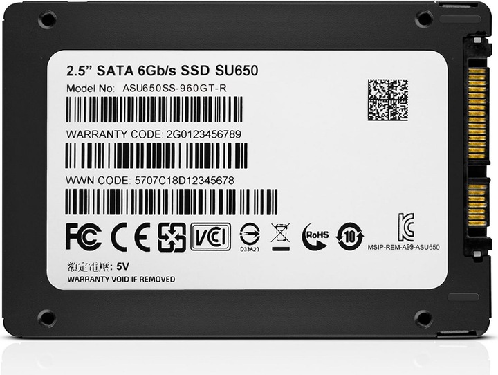 Actual product image Adata SU650 960 GB 2.5 inch SATA3 520 (960 GB, 2.5")