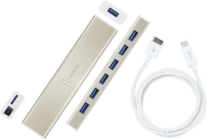 Produktbild j5Create USB 3.0 Type-C Hub (USB-C, 7 Ports)