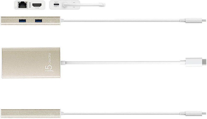 Actual product image j5Create USB 3.0 Type-C Multi Adapter (USB-C, 3 Ports)