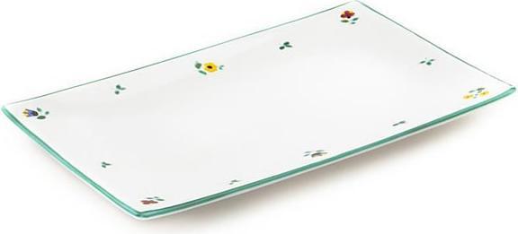 Actual product image Gmundner Keramik Scattered flowers, rectangular plate (36x15cm)