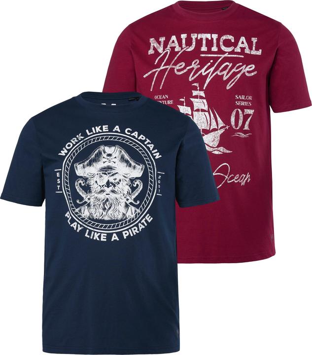 Produktbild Men+ T-Shirts, Doppelpack, Print, Halbarm (8XL)