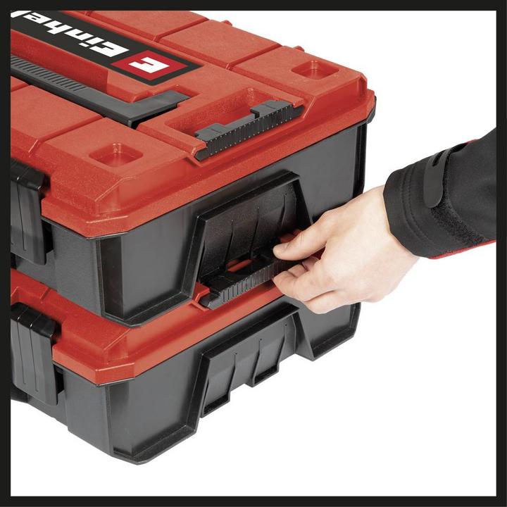 Actual product image Einhell Set bestehend aus Akku-Winkelschleifer TP-AG 18/125 F Li BL - Solo und Systemkoffer E-Case S-F (125 mm)