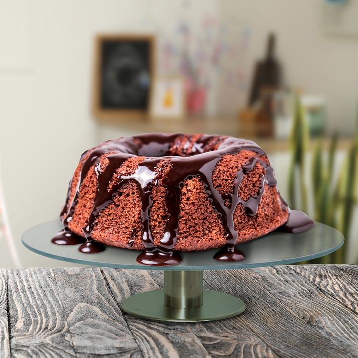 Produktbild Casativo Drehbare Servierplatte aus Glas mit Standfuss