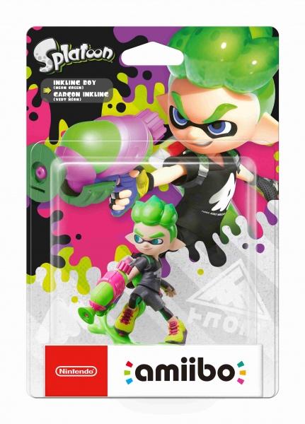 Actual product image Nintendo amiibo Splatoon Inkling Boy (Neon Green) (3DS, Switch, Wii U)