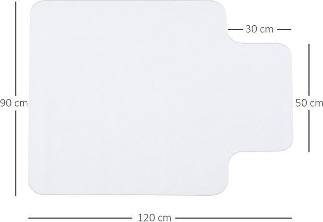 Image du produit Swisshandel24 Stuhlunterlage für Hartböden, 90 x 120 cm, rutschfest, transparent Bodenmatte (90 x 120 cm)