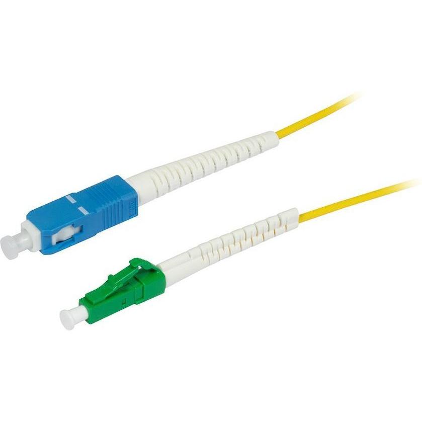 Synergy 21 LWL-1-cavo patch in fibra 1.0mtr.LC(APC)-SC, 9/125u, OS2, G657A2, OD=2mm, manicotto flessibile di (1 m), Cavo di rete