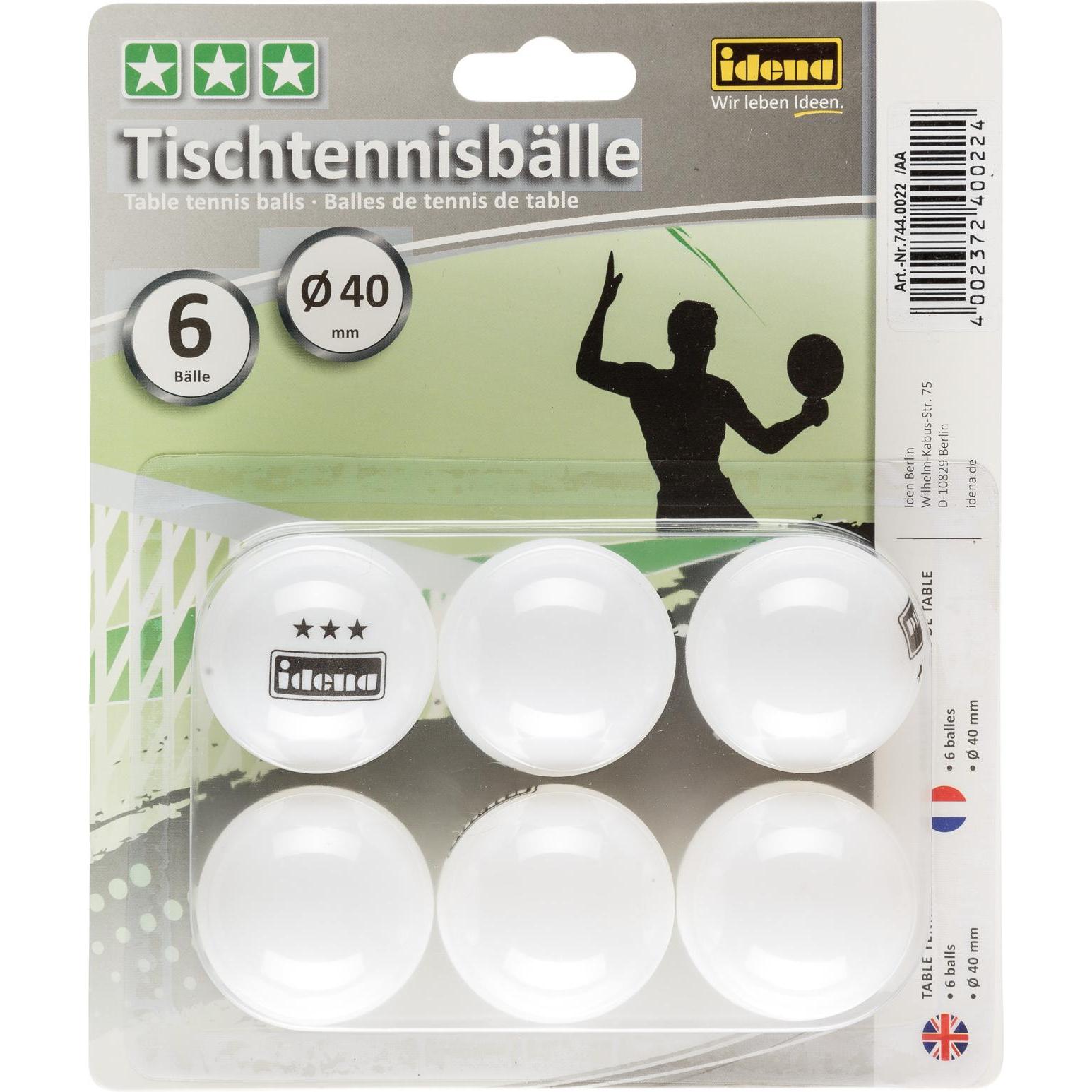 Idena, Pallina da ping-pong, (6 pz.)
