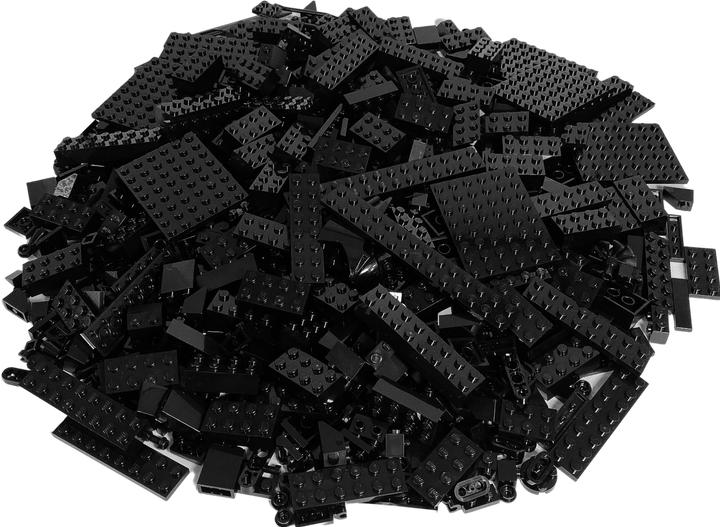 Produktbild LEGO Steine Schwarz gemischt - 200 Stück - Black bricks mix - NEU (LEGO Zubehör)