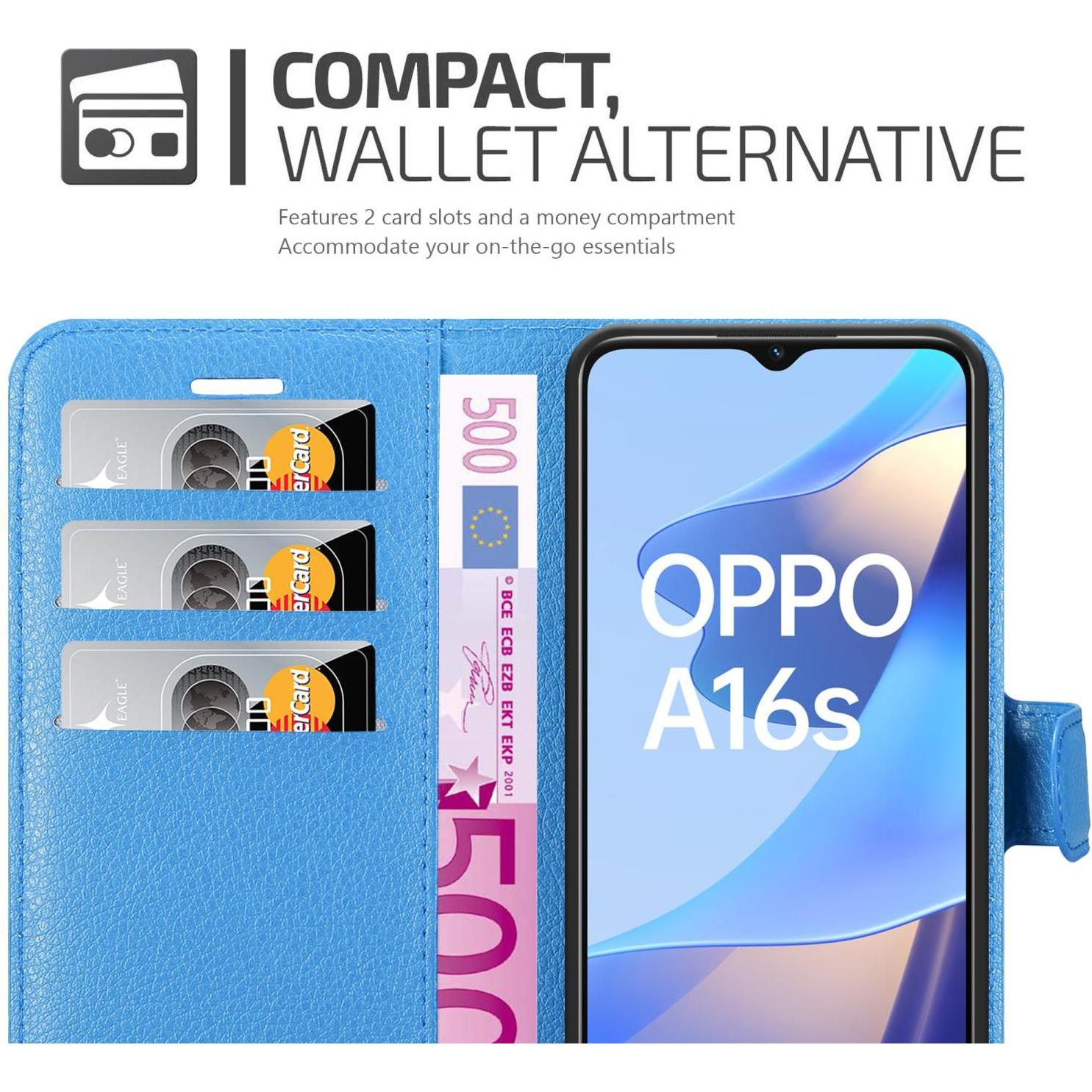 Thumbnail - Cadorabo Book Stand Hülle für Oppo A16s / A54s (Oppo A54s, Oppo A16s), Smartphone Hülle, Blau
