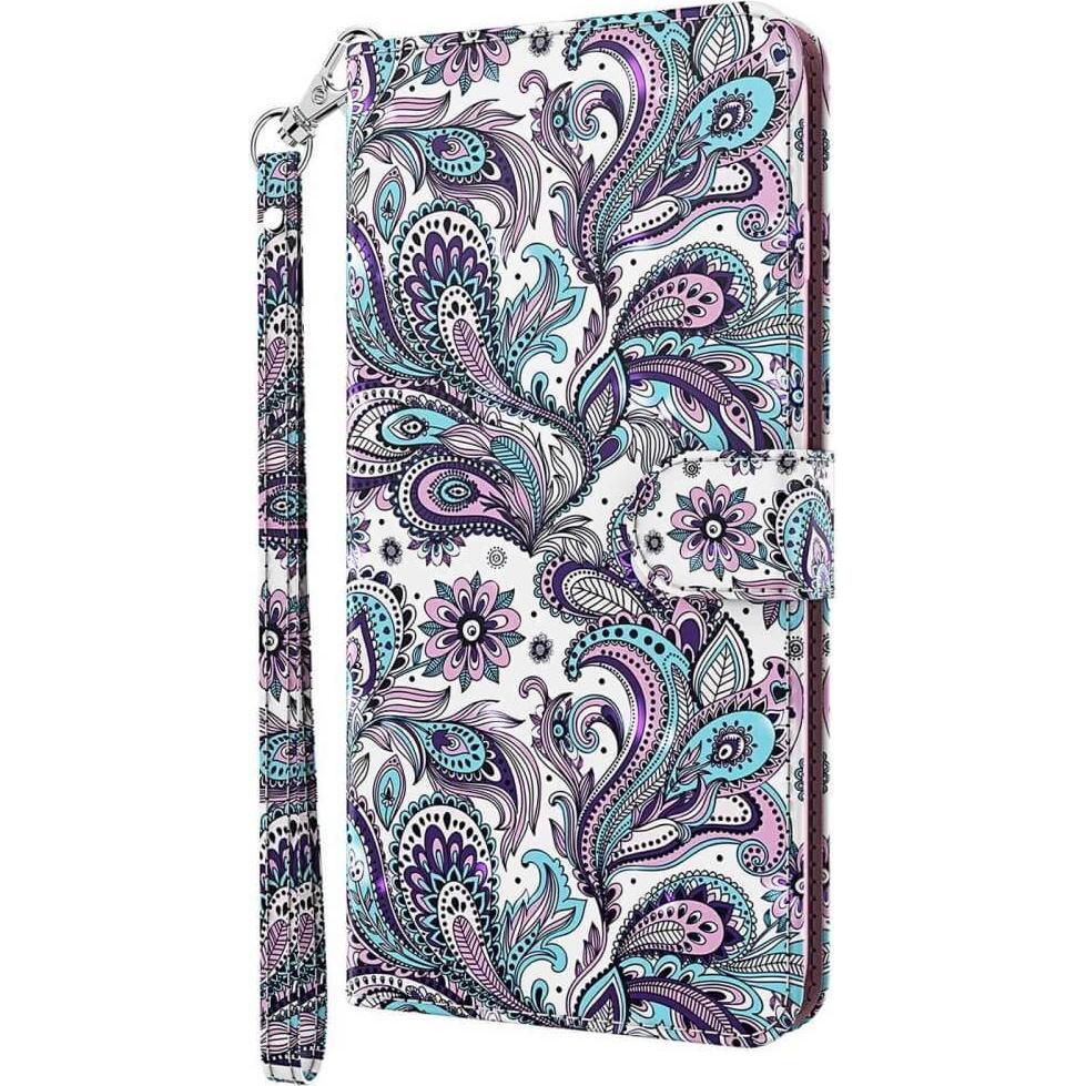 Cover-Discount Sony Xperia 1 IV - Leder Hülle Paisley (Sony Xperia 1 IV), Smartphone Hülle